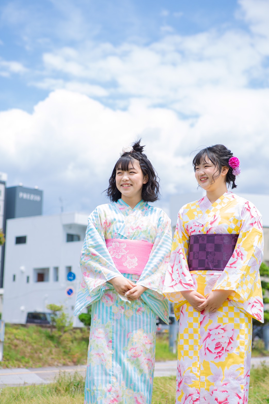 オオシタ様専用＊百貨店取り扱い 夢工房 浴衣 臙脂 （学生浴衣